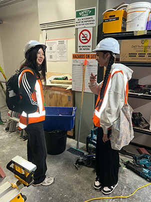 Eliza and Mya on Site